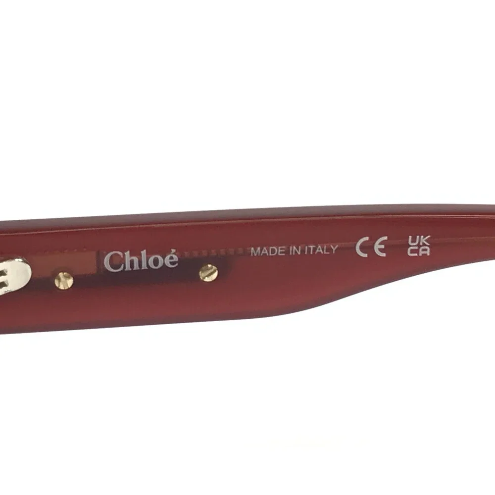 Chloe Eyeglasses Frames CH0124O 007 Polished Red Gold Square Full Rim 51-18-140